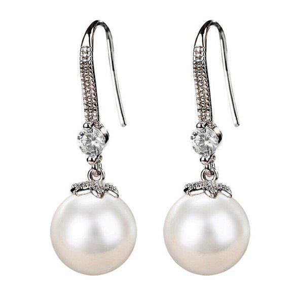 925 Silver Pearl Earrings - Picture 3 of 4